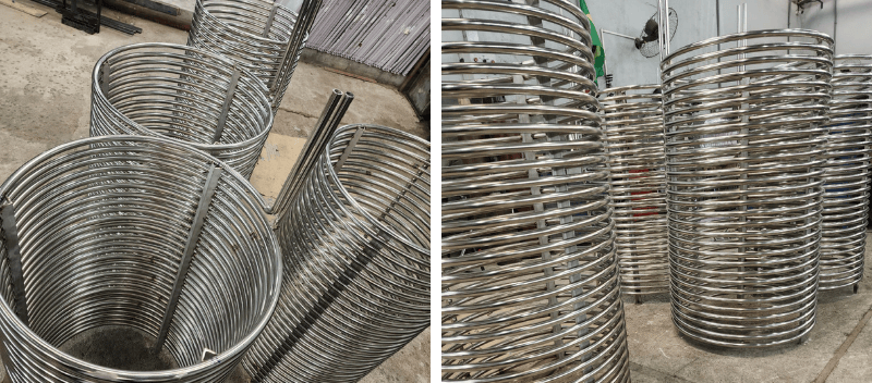 Fabricação de serpentina para sistemas térmicos - Arte Curvas