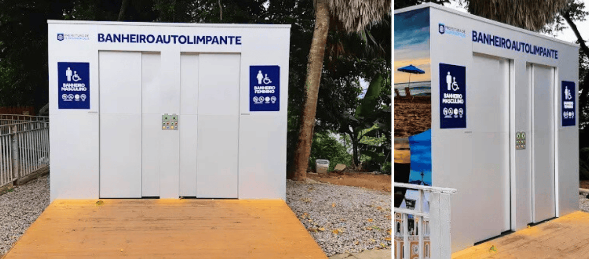 Fabricação de Estrutura metálica para banheiro autolimpante - Arte Curvas - (imagens: Artur Compassi e Robson Caldas via Google Maps)